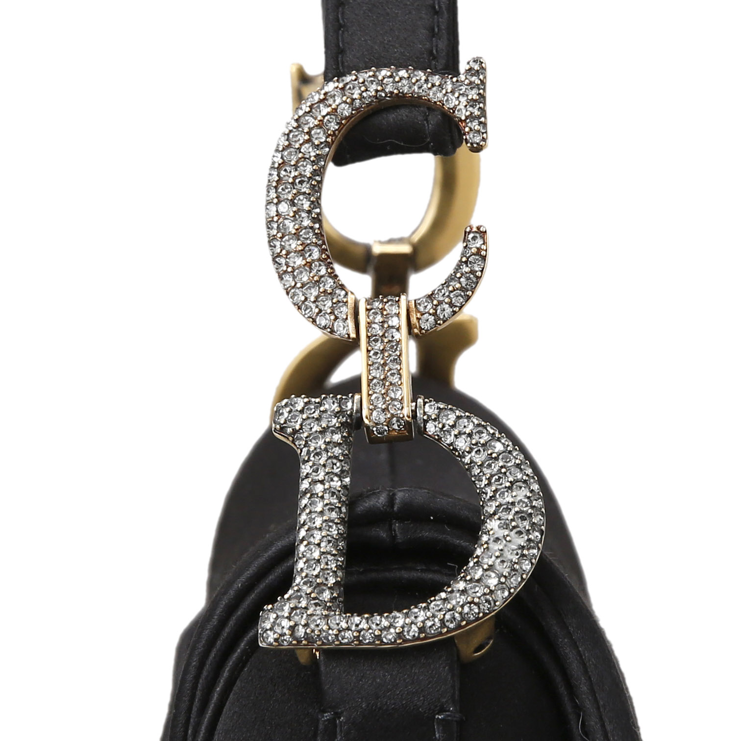 CHRISTIAN DIOR(USED)크리스찬디올 새틴 미니 새들백